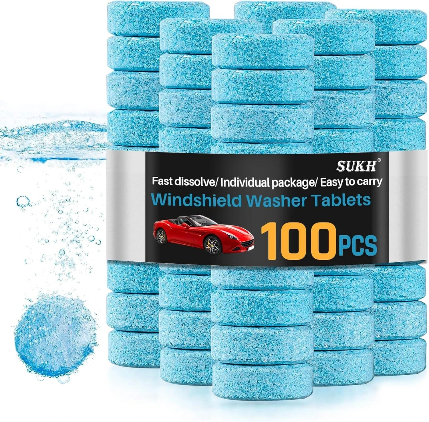 Car Windshield Washer Tablets 30/50/100 PCS Washer Fluid Tablets Glass Cleaner
