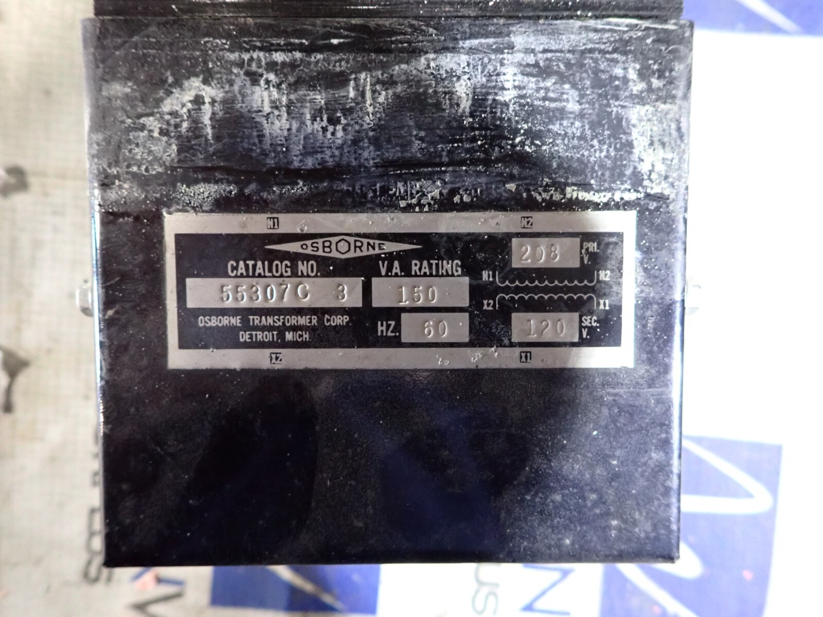 Osborne Control Transformer 150VA 55307C3 208v to 120v T2145