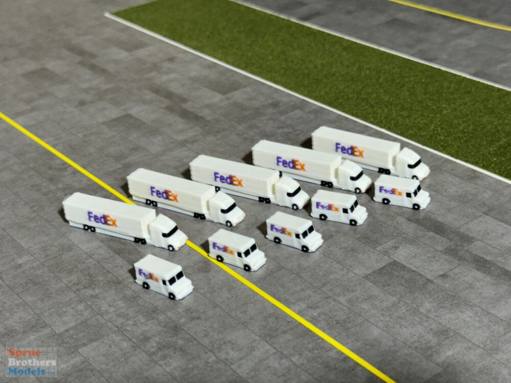 JST010 1:400 Jetset Models - FedEx Cargo Trucks Set