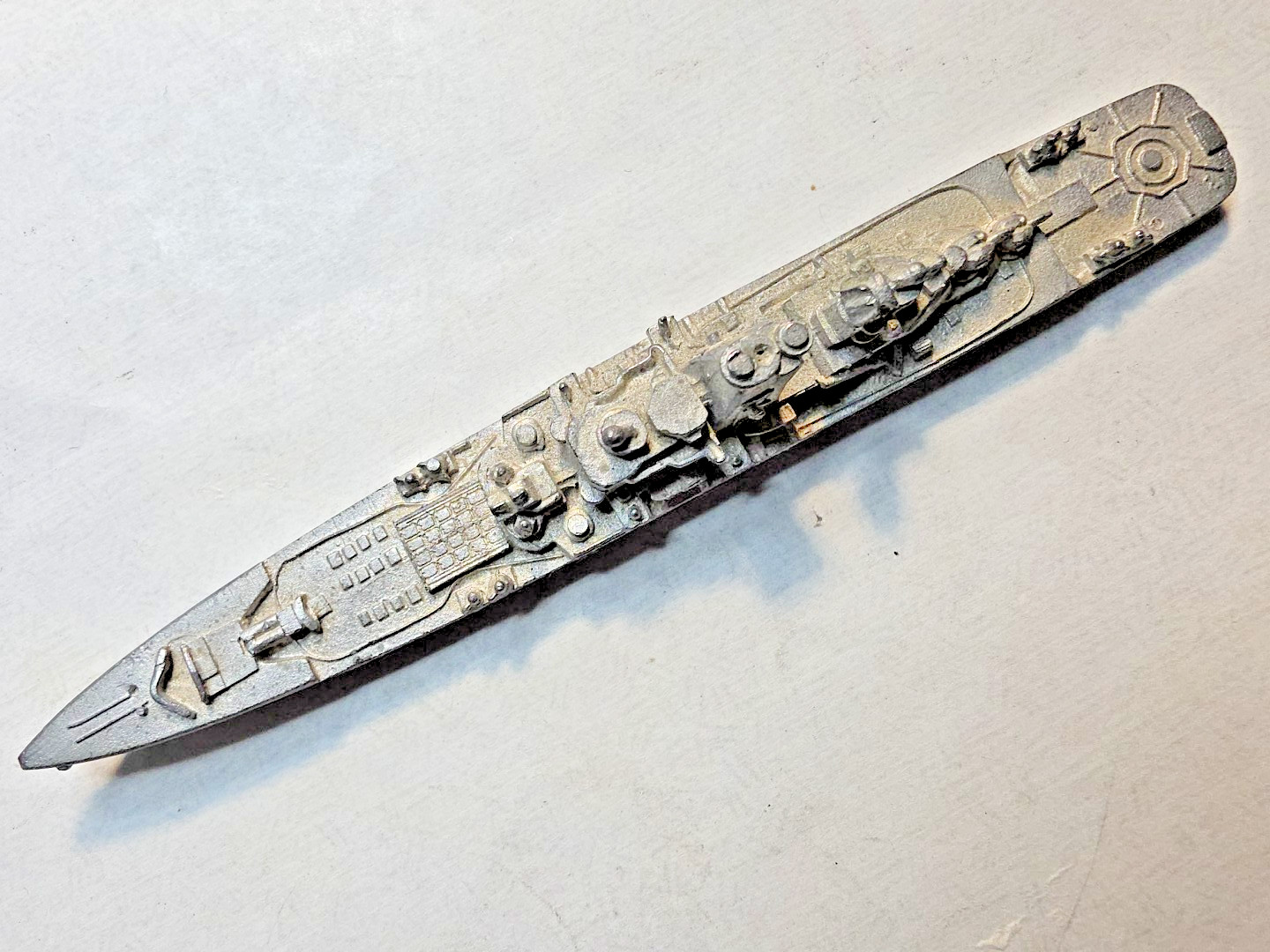 VTG 1981 Metal Lead ? Pewter? Cast Model Ship WWII By Superior Models Inc.