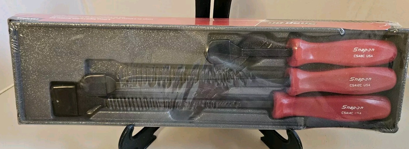 Snap On Tools 3pc Set Scraper Reach Handle Gasket Rigid Carbon  NEW
