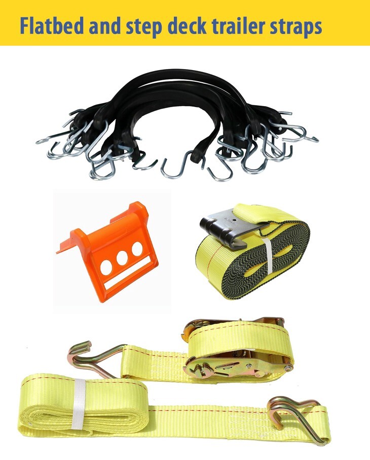 (4 PACK) 2" x 8' Axle Strap Ratchet Tie Down with Snap Hook- Tow Strap Ratchet