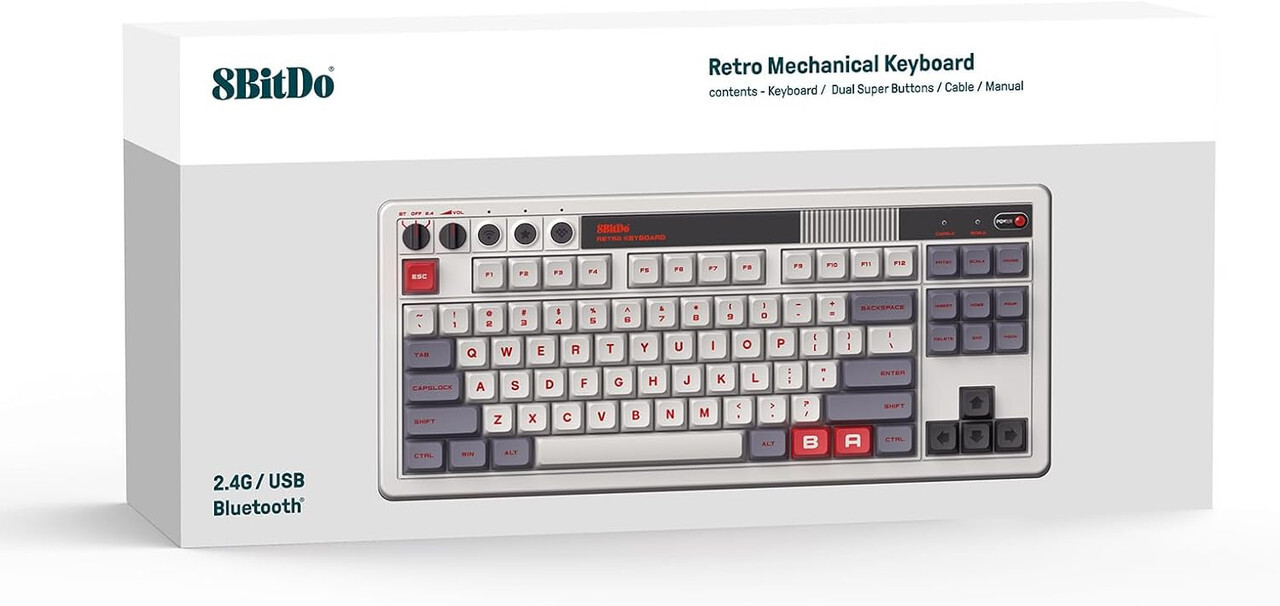 Retro Mechanical Keyboard for Windows & Android NES Edition - 8BitDo