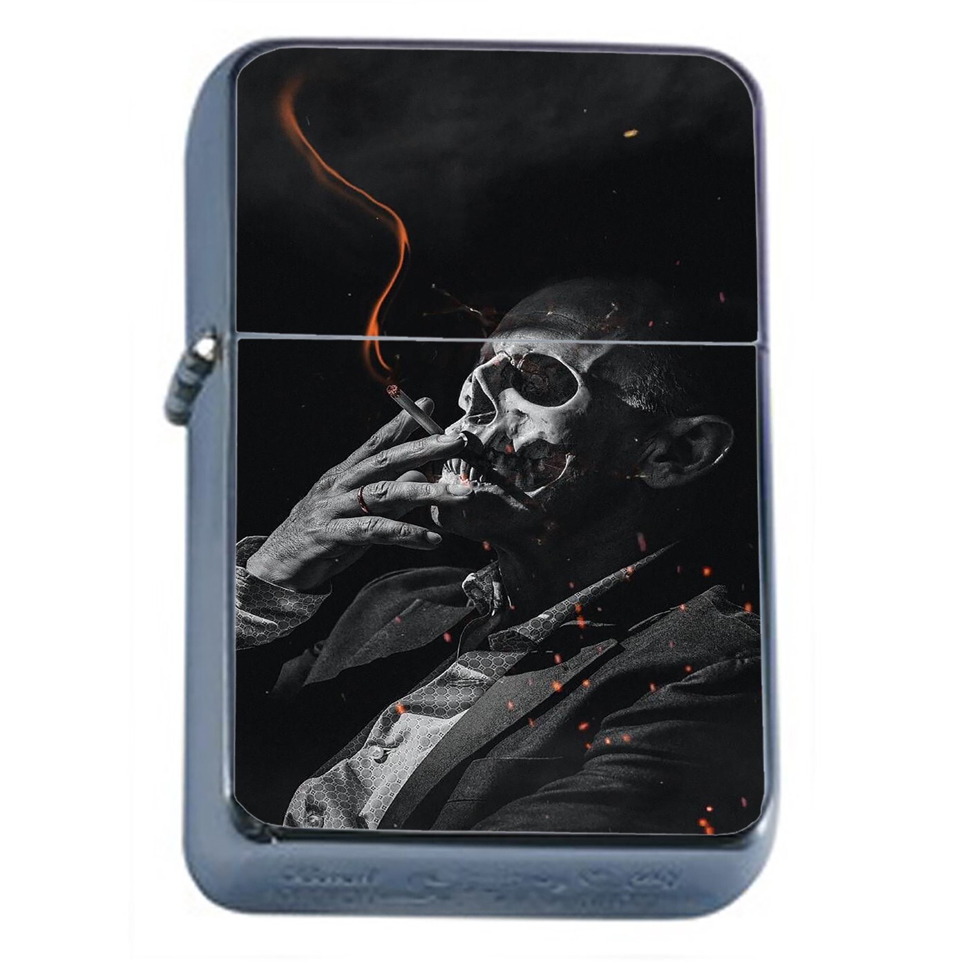 Smoking Skull Oil Lighter
