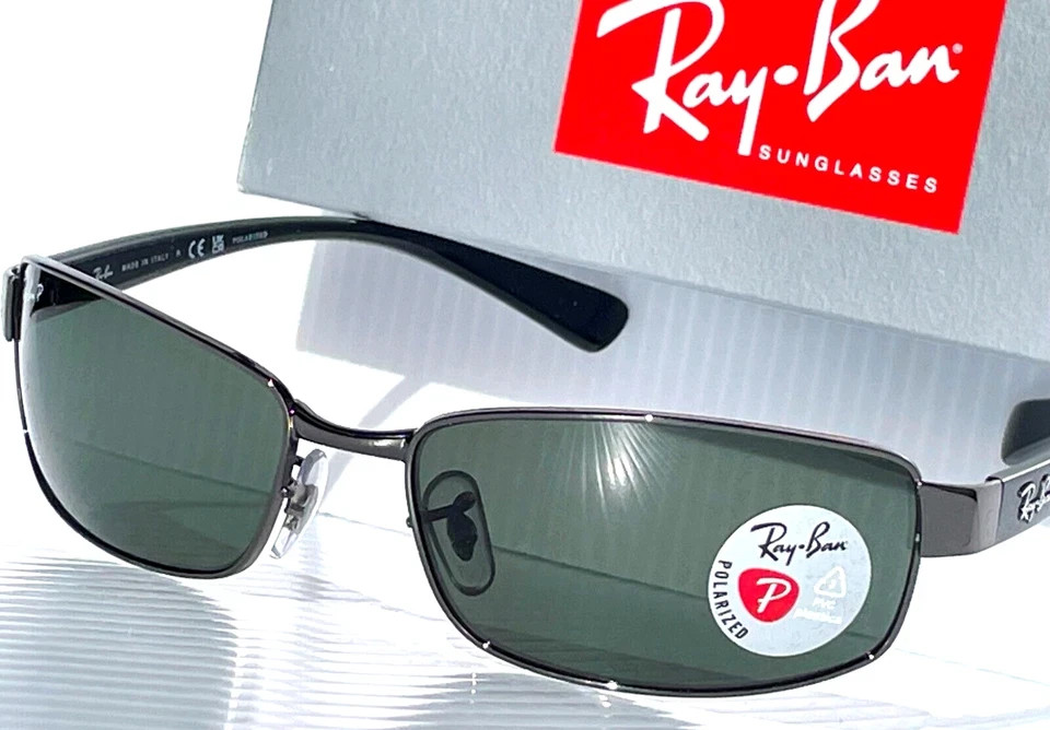 Ray-Ban Gunmetal w POLARIZED Dark Green Lens Sunglass RB3364 004/58