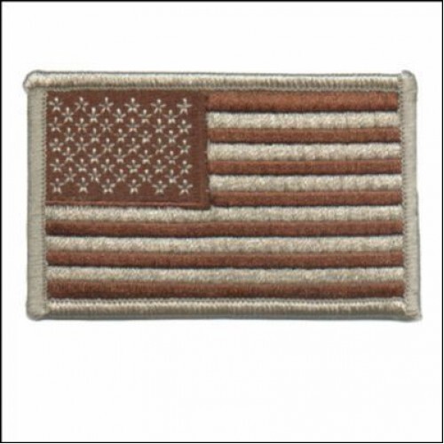 US Flag Brown & Tan Desert Biker Patch vest jacket harley motorcycle USA