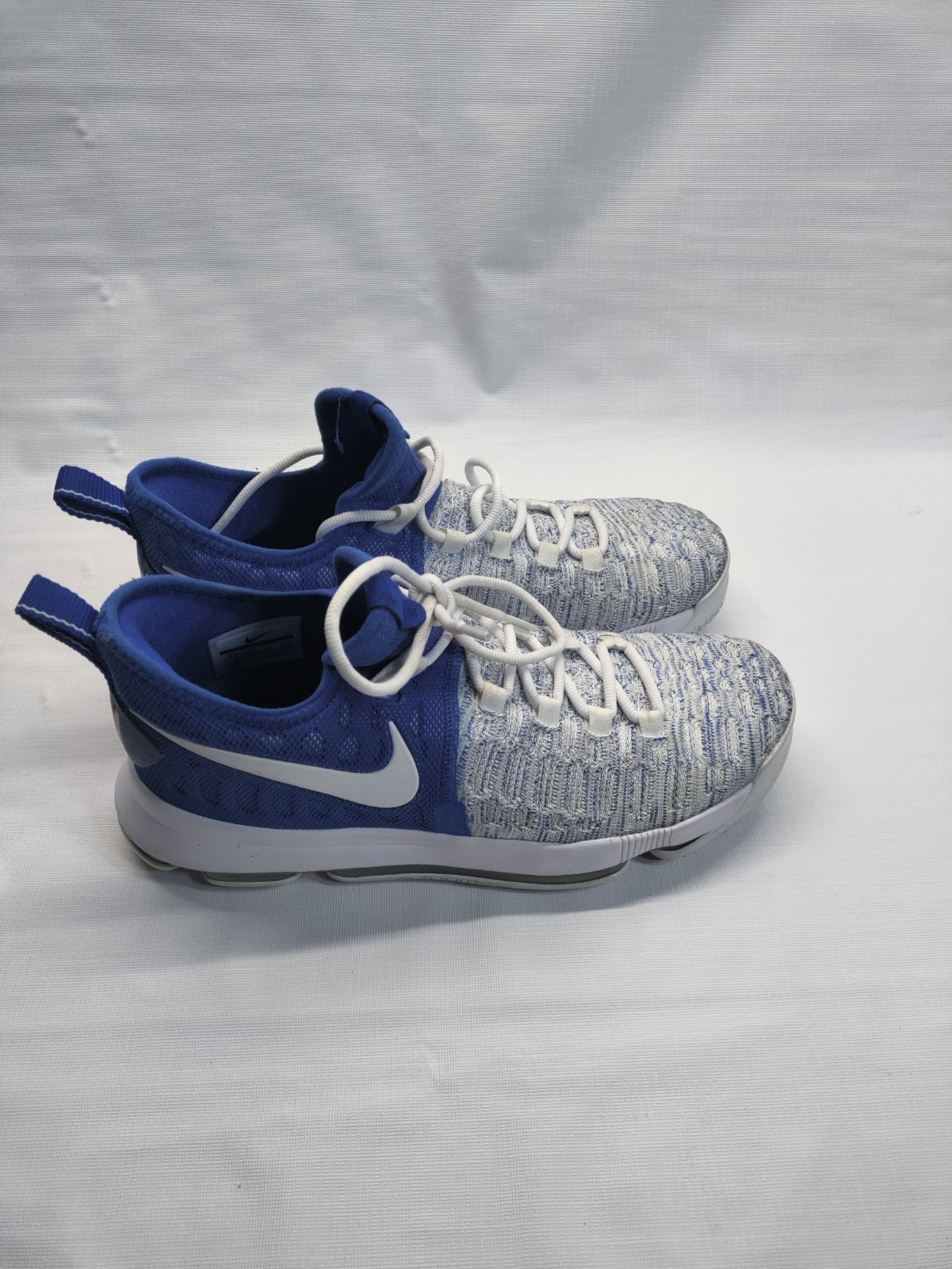 Nike Zoom KD 9 Home Sneaker Shoe Mens 9.5 Game Royal / White 843392- 411