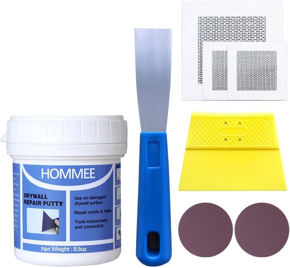Drywall Repair Kit,Drywall Hole Patch 8 in 1 Kits with Putty