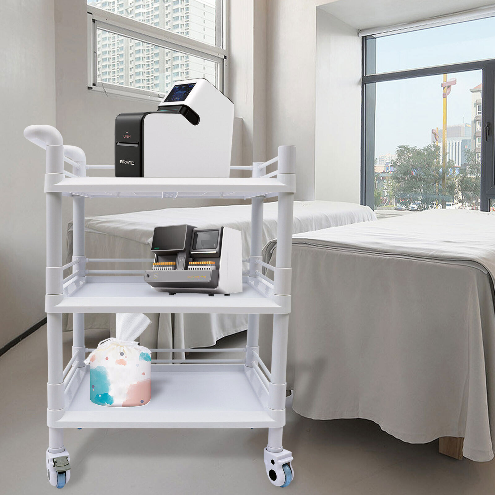 Salon Beauty Trolley Esthetician Utility Cart Facial Rolling Storage Spa Station