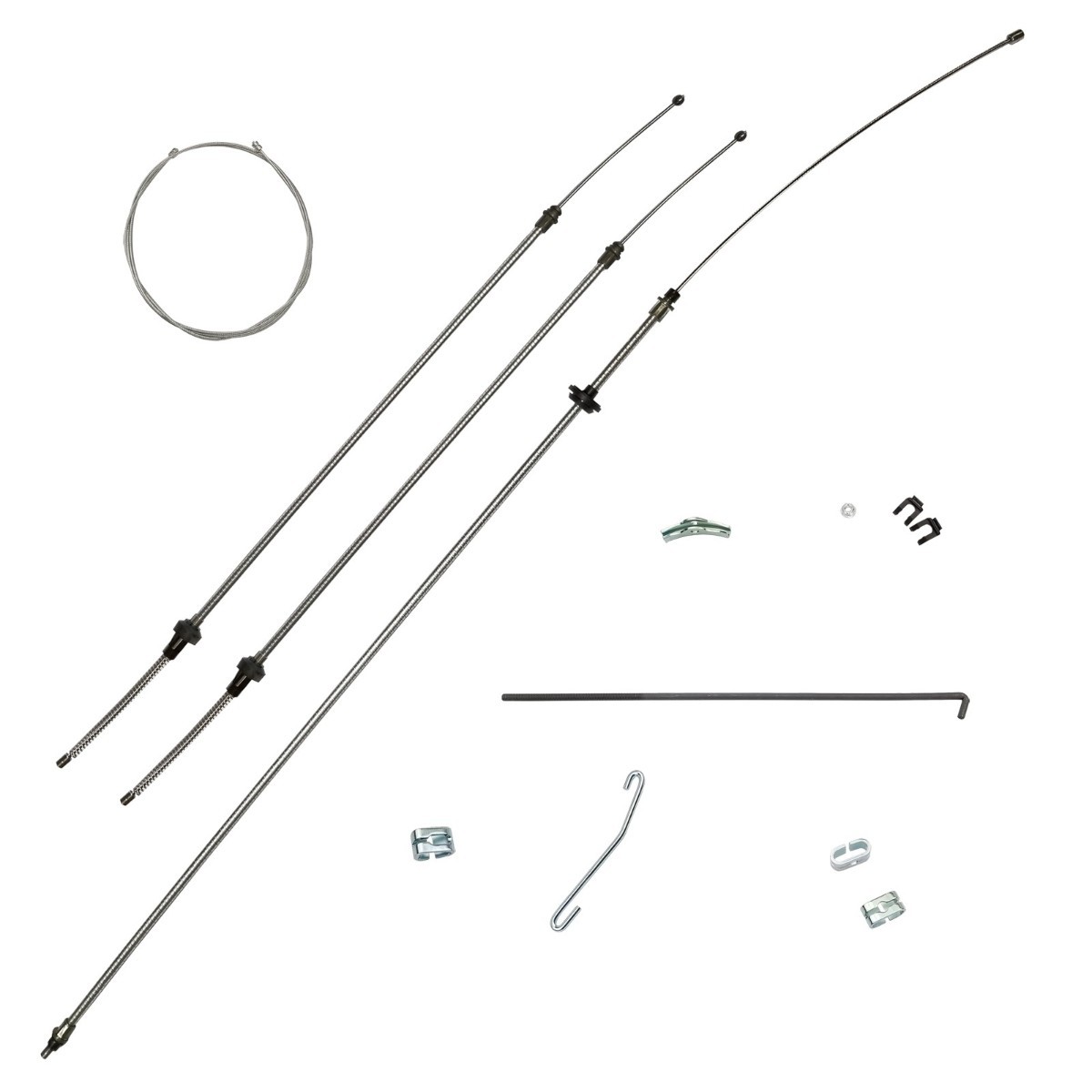 Parking Brake Cable Kit With Intermediate Cable 1970-74 Plymouth Cuda OE Steel