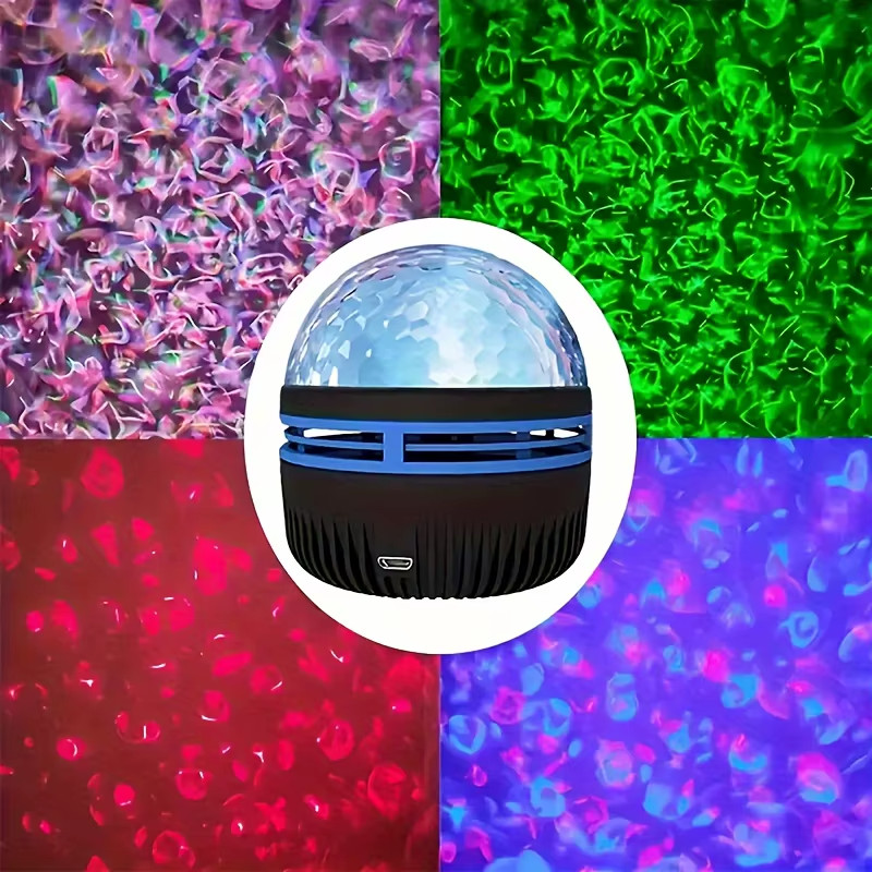 RGB Galaxy Star Projector Ocean Wave Lamp USB Remote