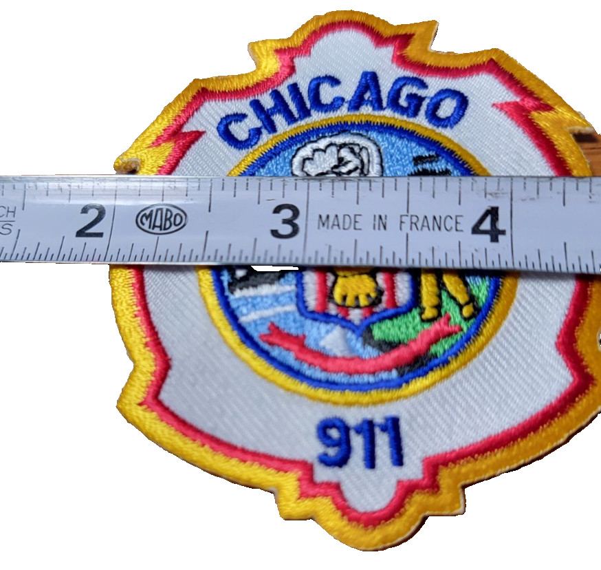 Chicago Illinois 911 Dispatch Patch = 2-3/8" x 3" -- 100% Guaranteed Authentic