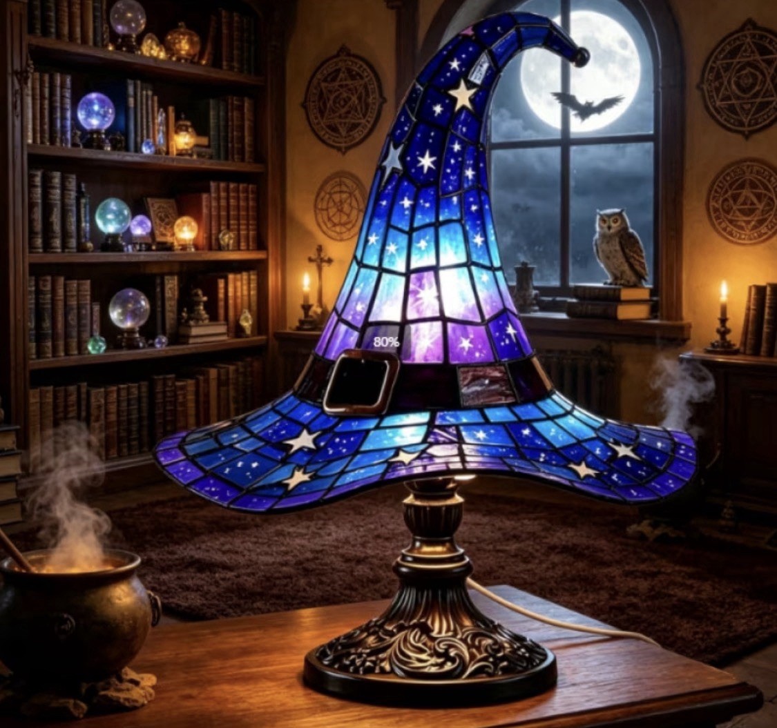 Witch Hat Night Light Nightstands Lamp Decorative LED