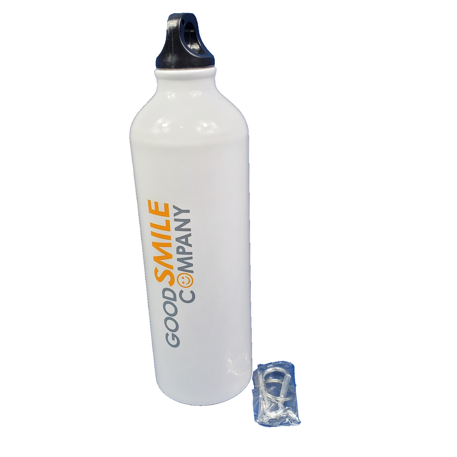 Good Smile Company Aluminum Water Bottle 24Oz With Carabiner Clip & Key Ring NEW