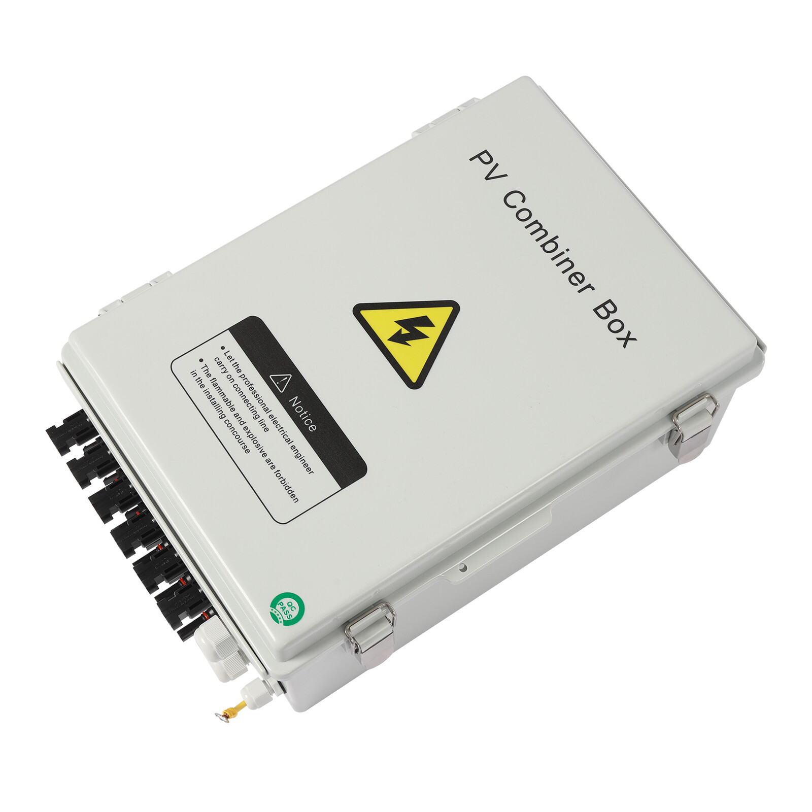 6 String Solar PV Combiner Box with 15A Circuit Breaker - Durable & Waterproof