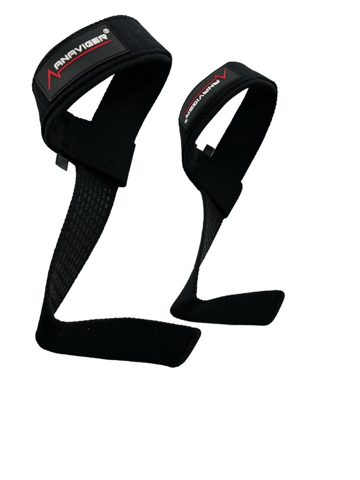 AnaViger Big Grip No-Slip Padded Weight Lifting Straps – Heavy Duty Gym Wrist Su