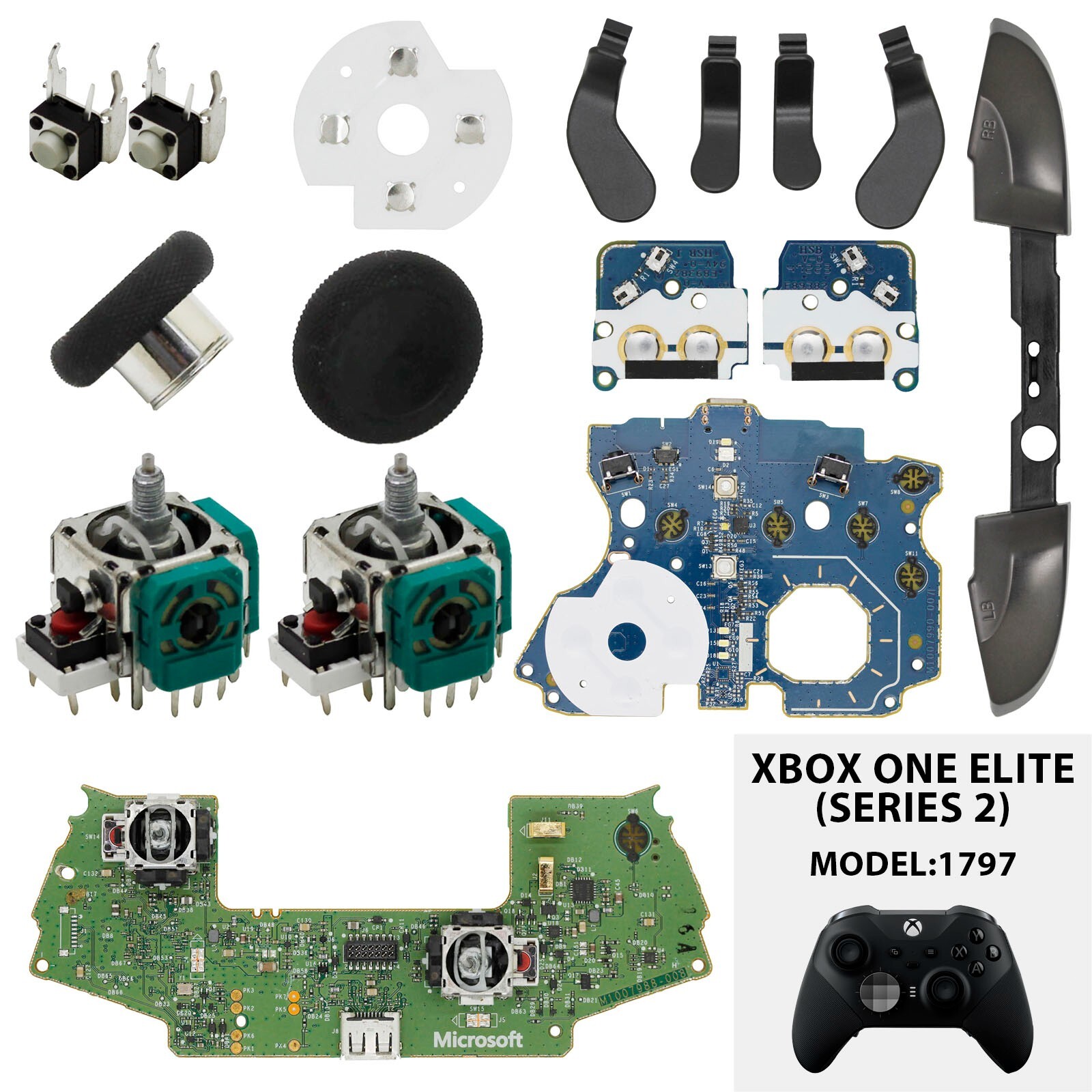 Bumper Paddle Joystick Motherboard For Microsoft Xbox One Elite Series 2 1797