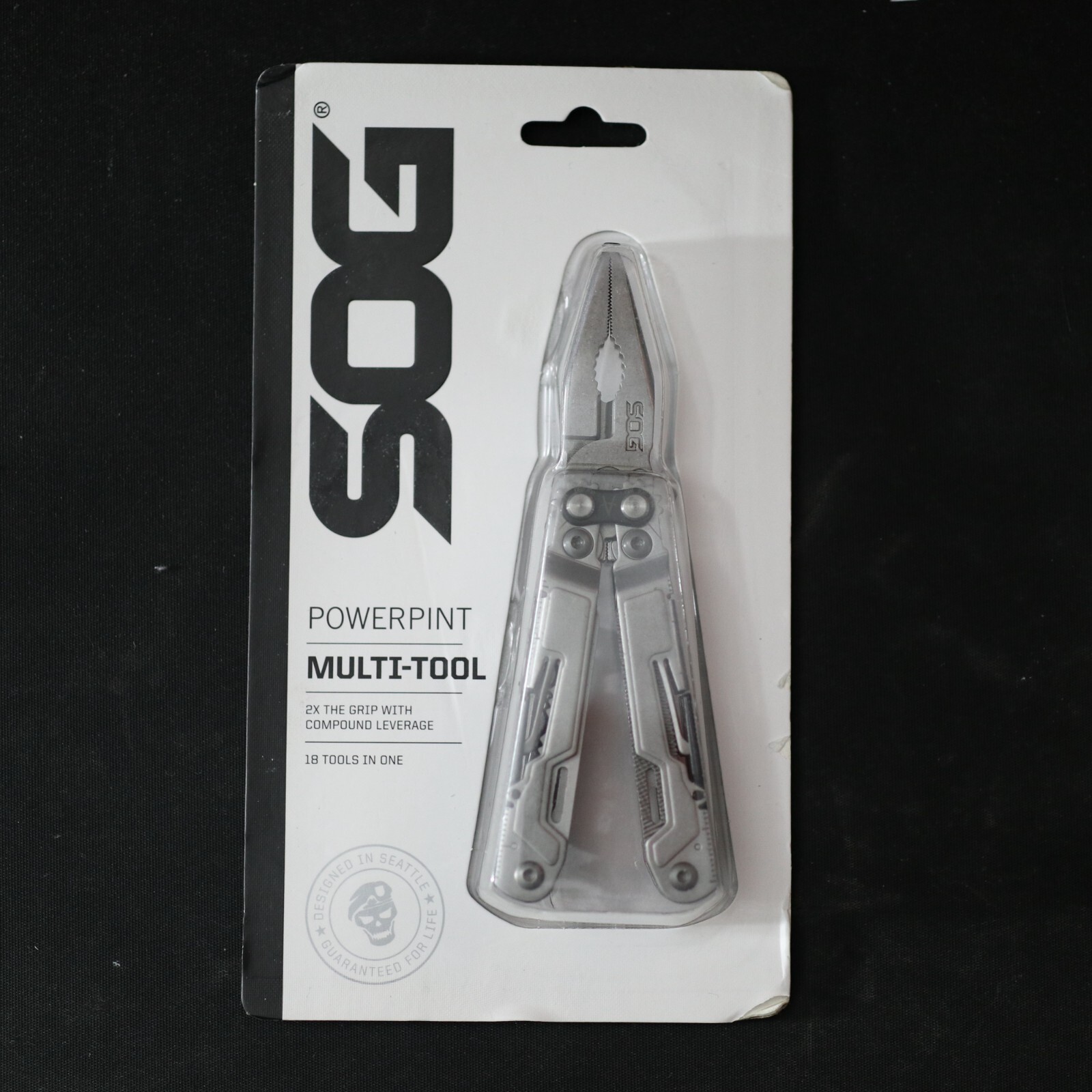 SOG POWERPINT 18 IN 1 MULTI-TOOL PLIERS BOTTLE OPENER KNIFE SCREWDRIVER - GREY