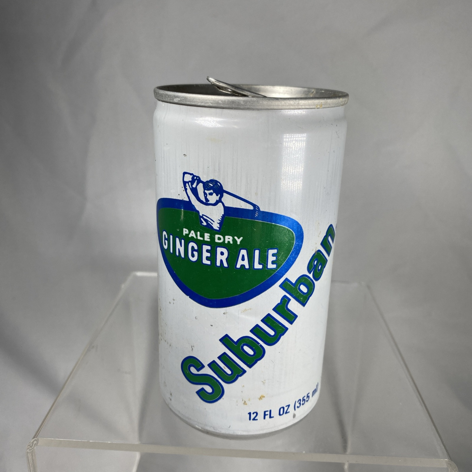 Vintage Suburban Pale Dry Ginger Ale 12 Oz Empty Soda Can Baltimore Maryland
