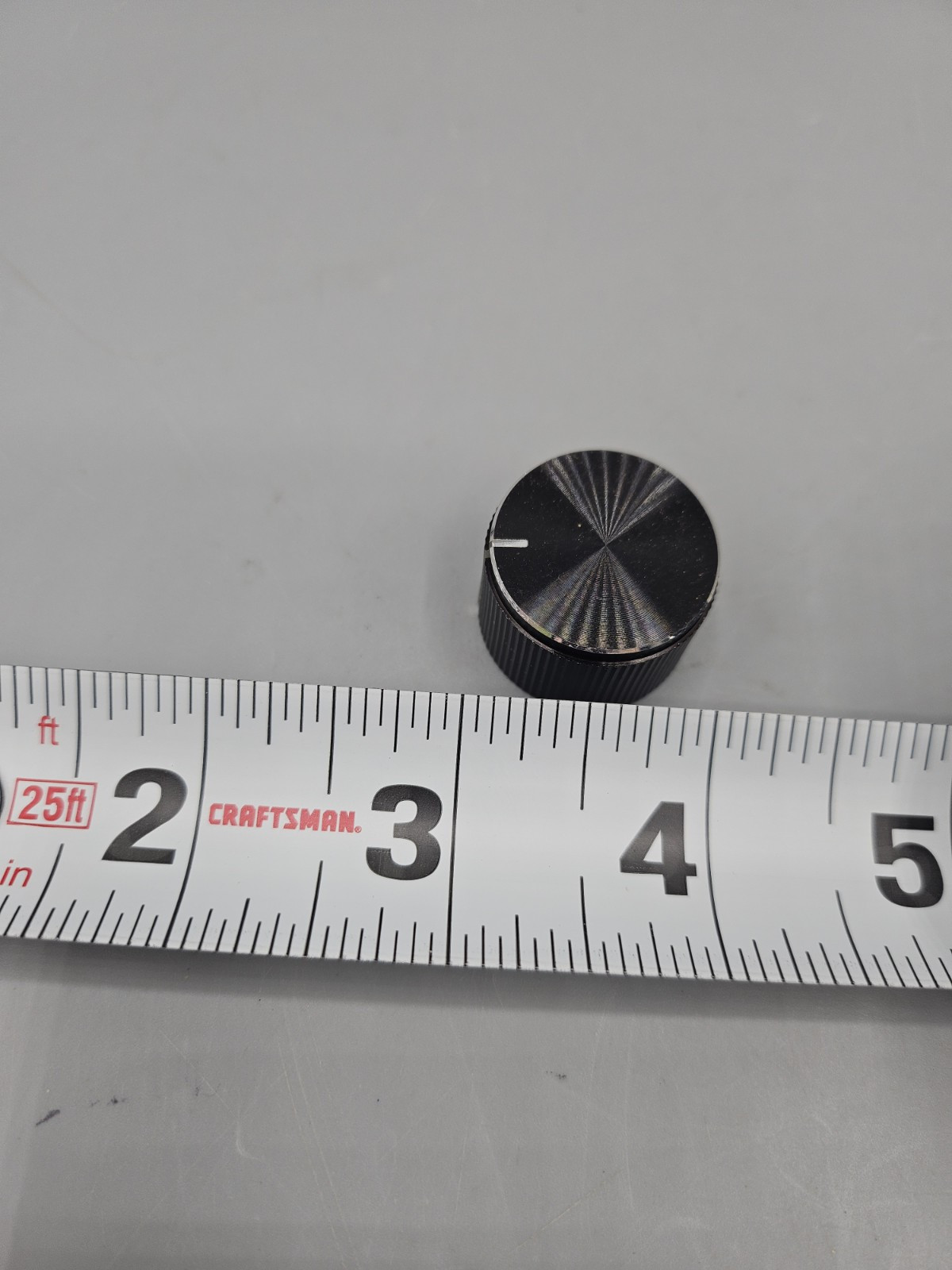 Knob - Toya Hat Style Control Knob - 80s Vintage Aluminum  Milled Keyhole Heavy