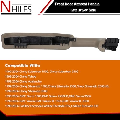 Front Door Armrest Handle Fit for 1999-2006 Silverado Beige(Left Driver)