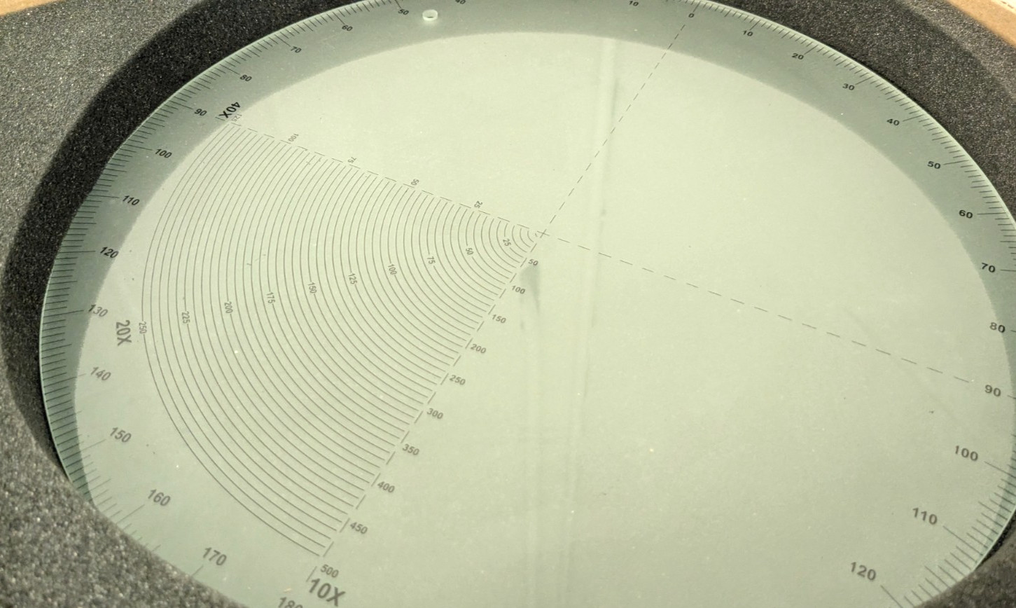 CMI 12" Comparator Screen 1 Degree Graduation CMI0098