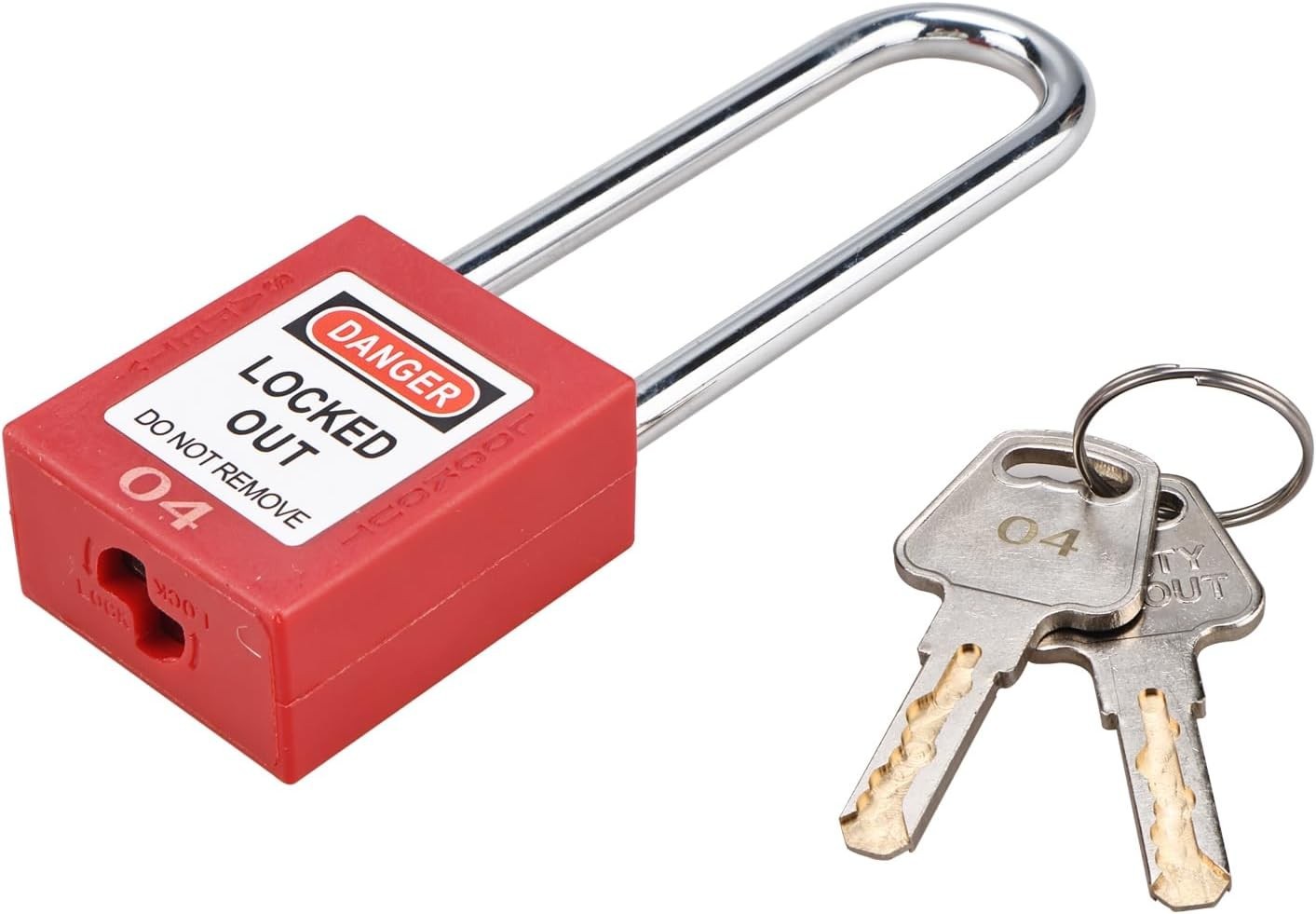 RealPlus Lockout Tagout Locks Set - 10 Red Lockout Locks Keyed Different