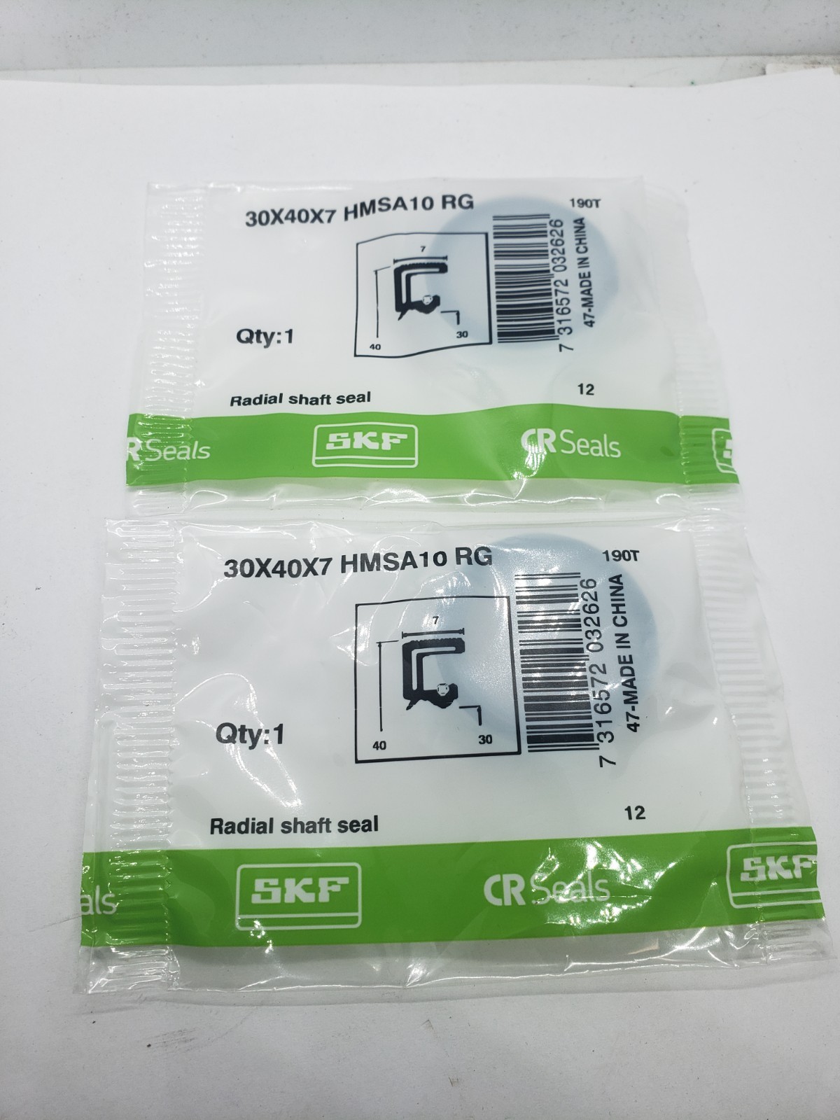 SKF 30X40X7 RADIAL SHAFT SEAL, LOT OF 2,  NIB