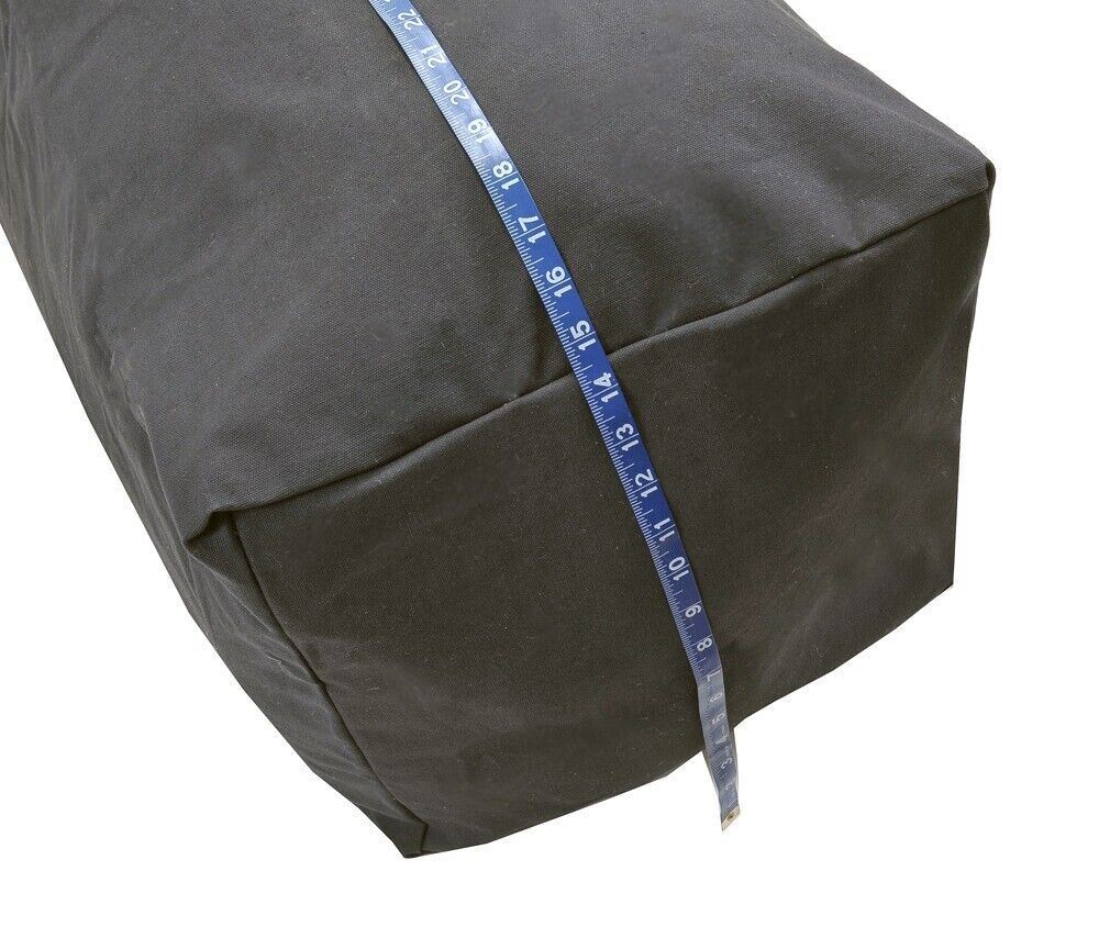 Large Black Cotton Webbing Duffel Bag