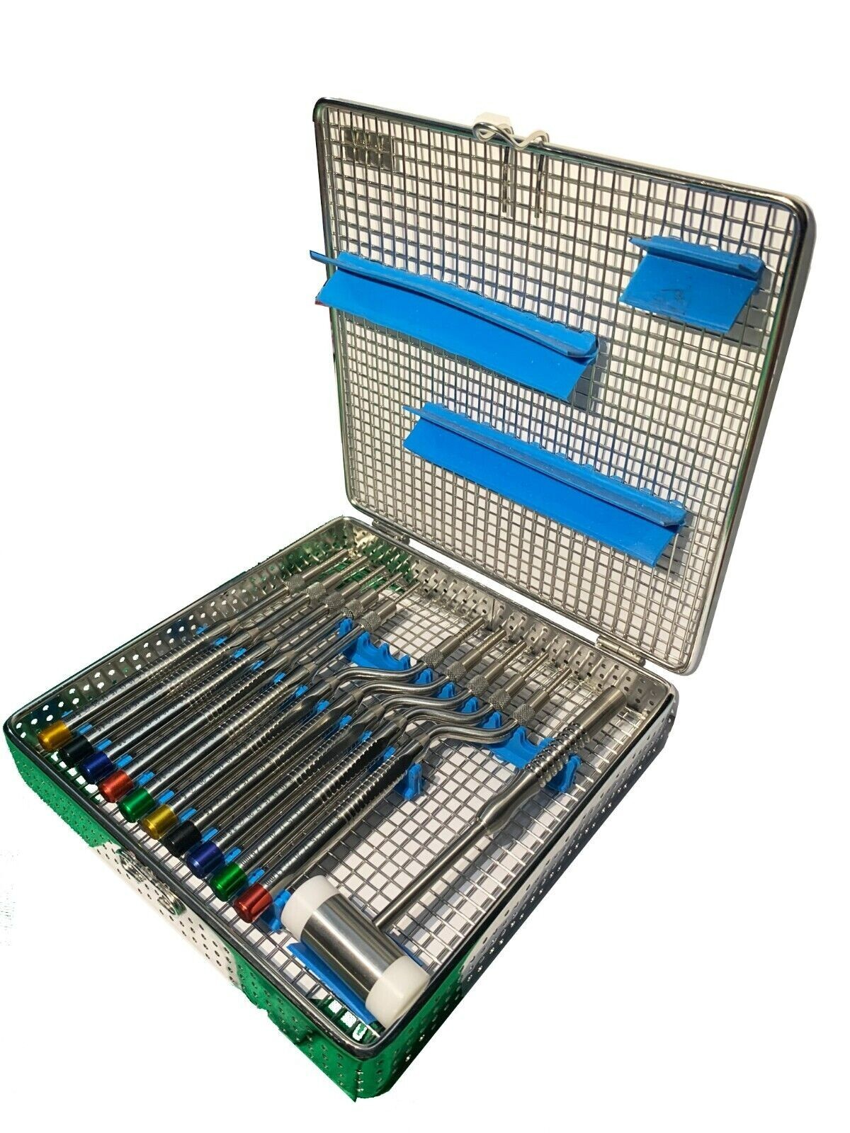 Dental Osteotomes Straight and Curved/Concave Tip Mead Mallet Mesh Tray Cassette