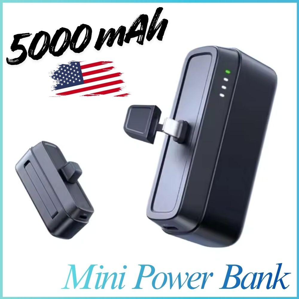 5000mAh Fast Charger Mini Power Bank External Battery For iPhone 17 16 15 14 13