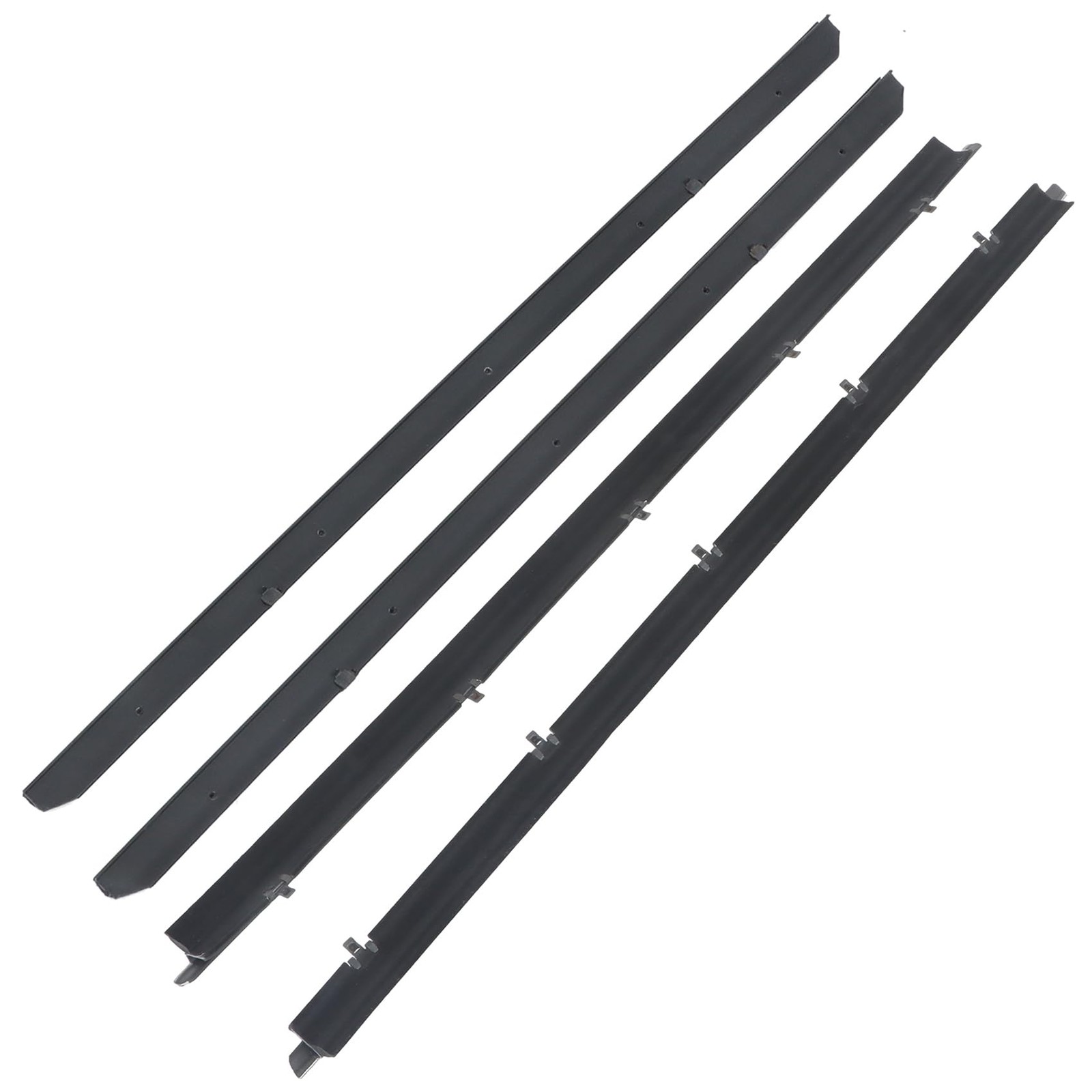 Black Rubber Inner Outer Door Window Belt Felt Sweep Kit 4pc S10 1982-1993