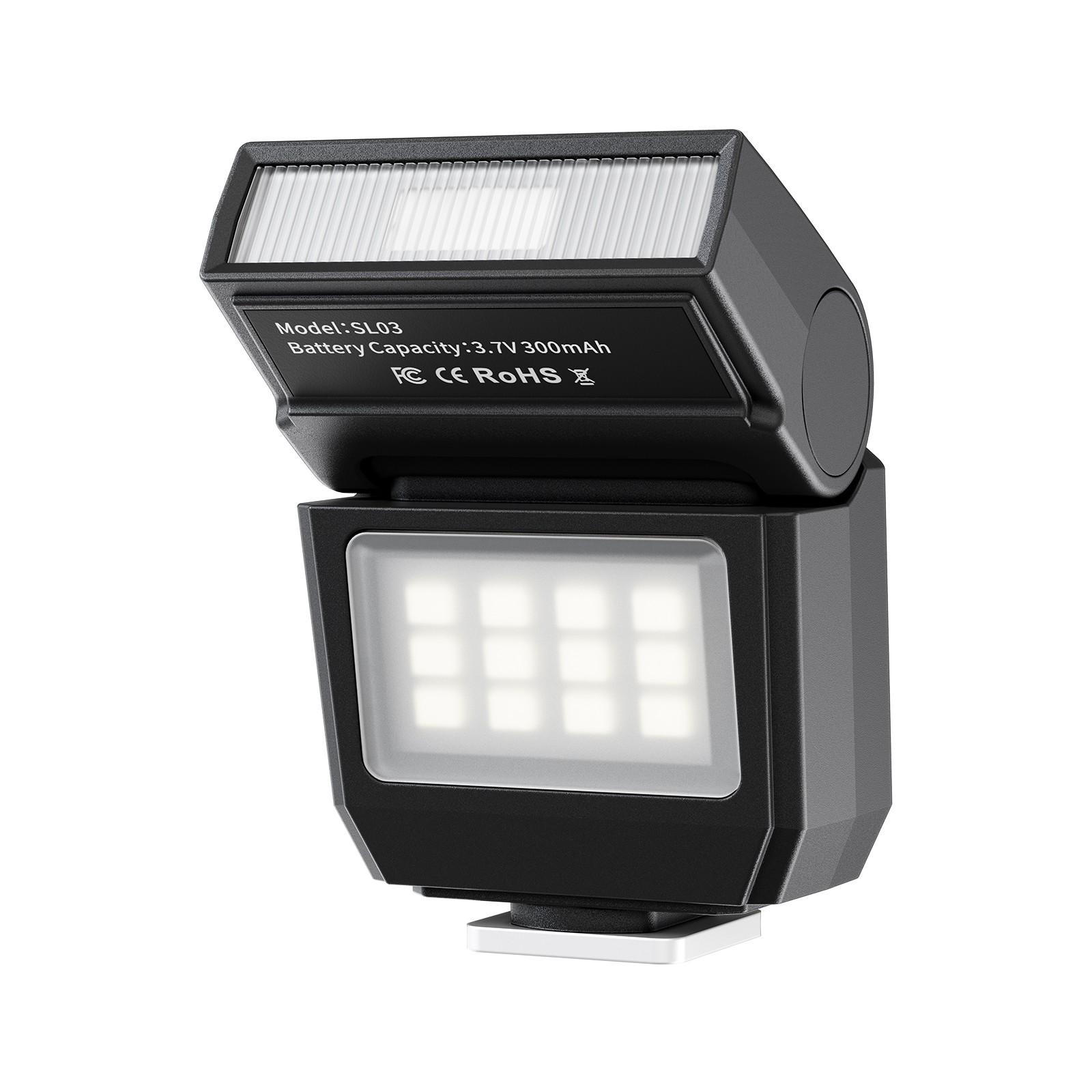 Ulanzi SL03 Spark Lite 相机闪光灯 LED 填充灯 90° 可调节-