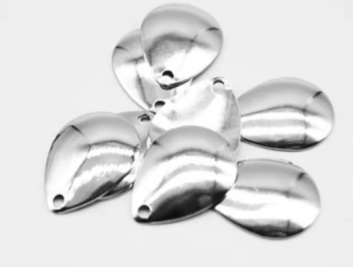 Nickel Colorado Spinner Blades #0 – DIY Spinnerbait Lure Making-50 Pack.