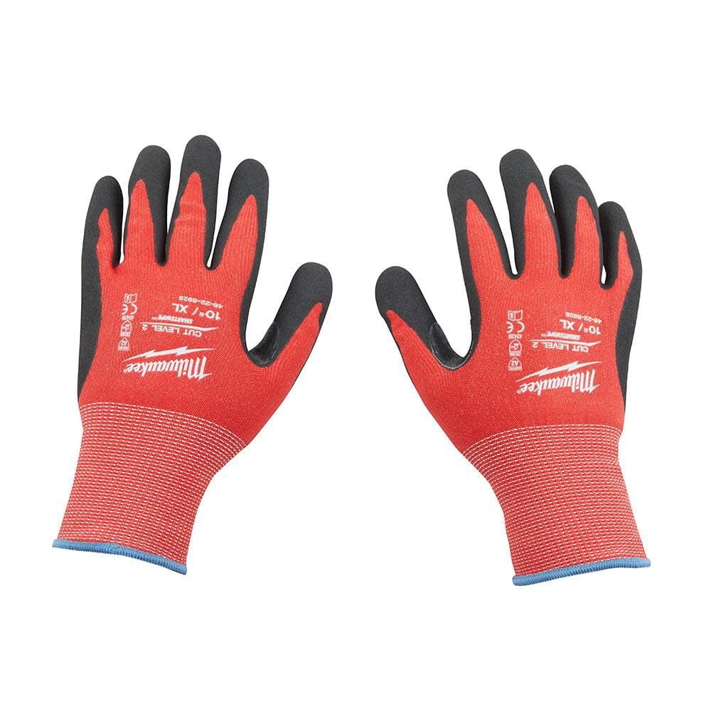 Milwaukee 12 Pair Cut Level 2 Nitrile Dipped Gloves - S