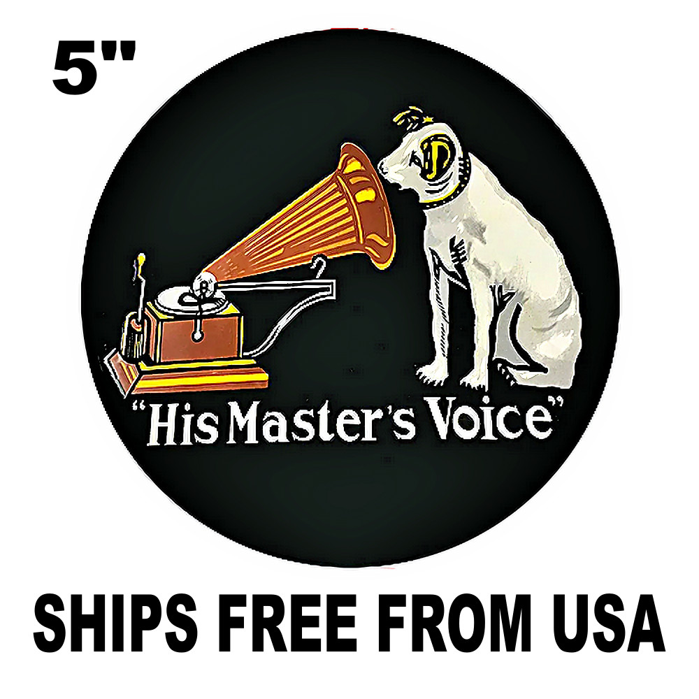 RCA VICTOR DOG Sticker-Decal  NIPPER the Dog- His Master's Voice -5 INCH