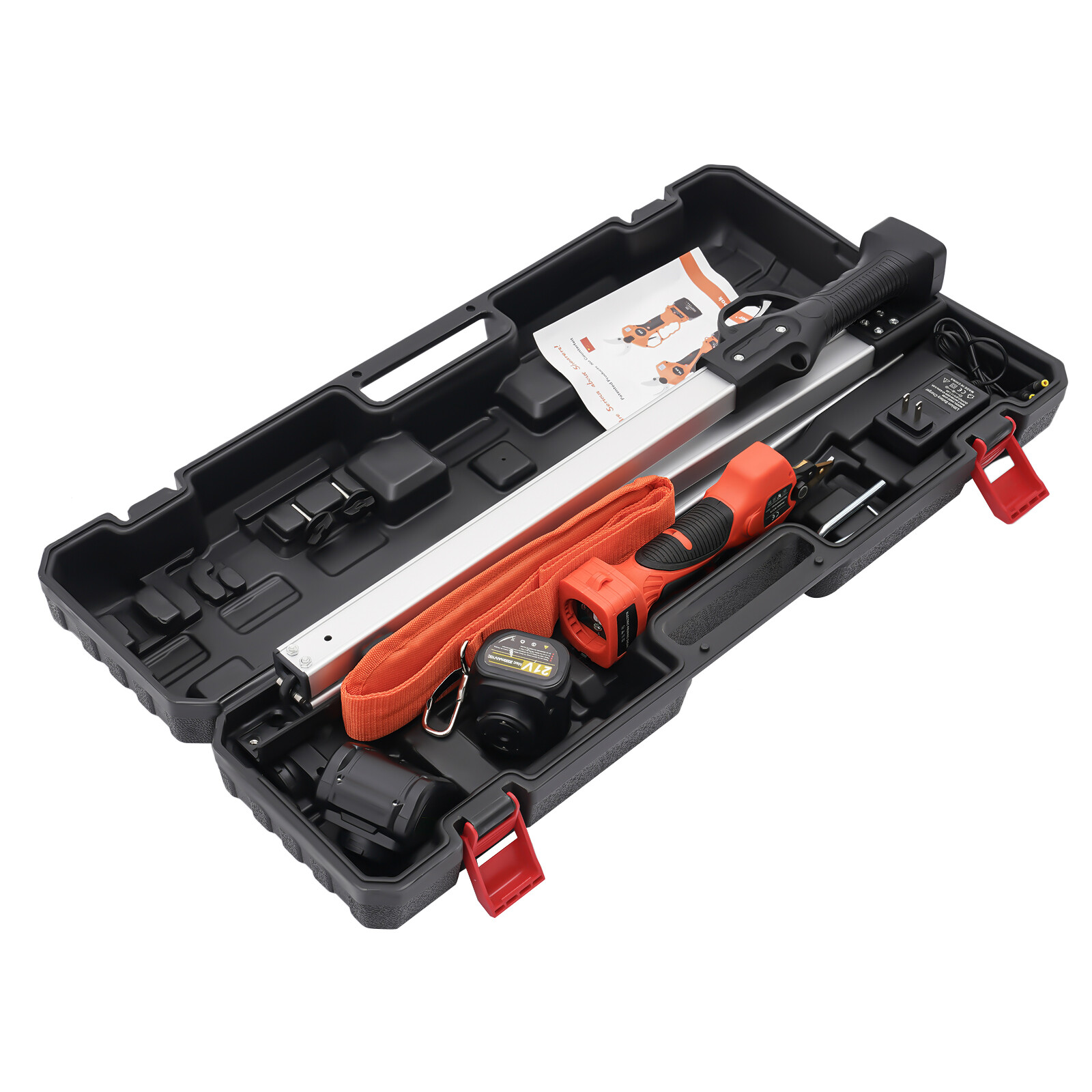 Electric Pruner Cordless Pruning Shears Extension Pole Bar Lithium Battery