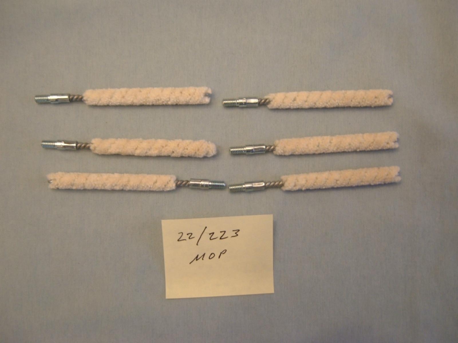 Lot of 6 cotton bore cleaning mops 223 22 5.56 rifle 8-32 threaded  New $4 ship