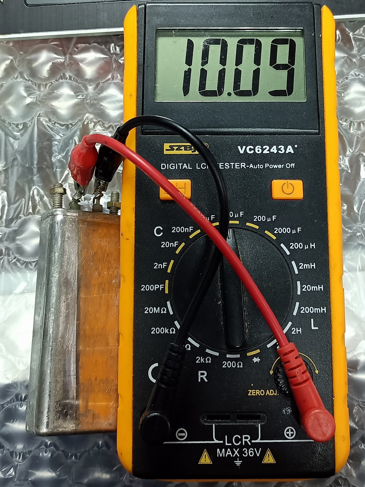 Matched pair Western Electric 513C 10uF capacitor