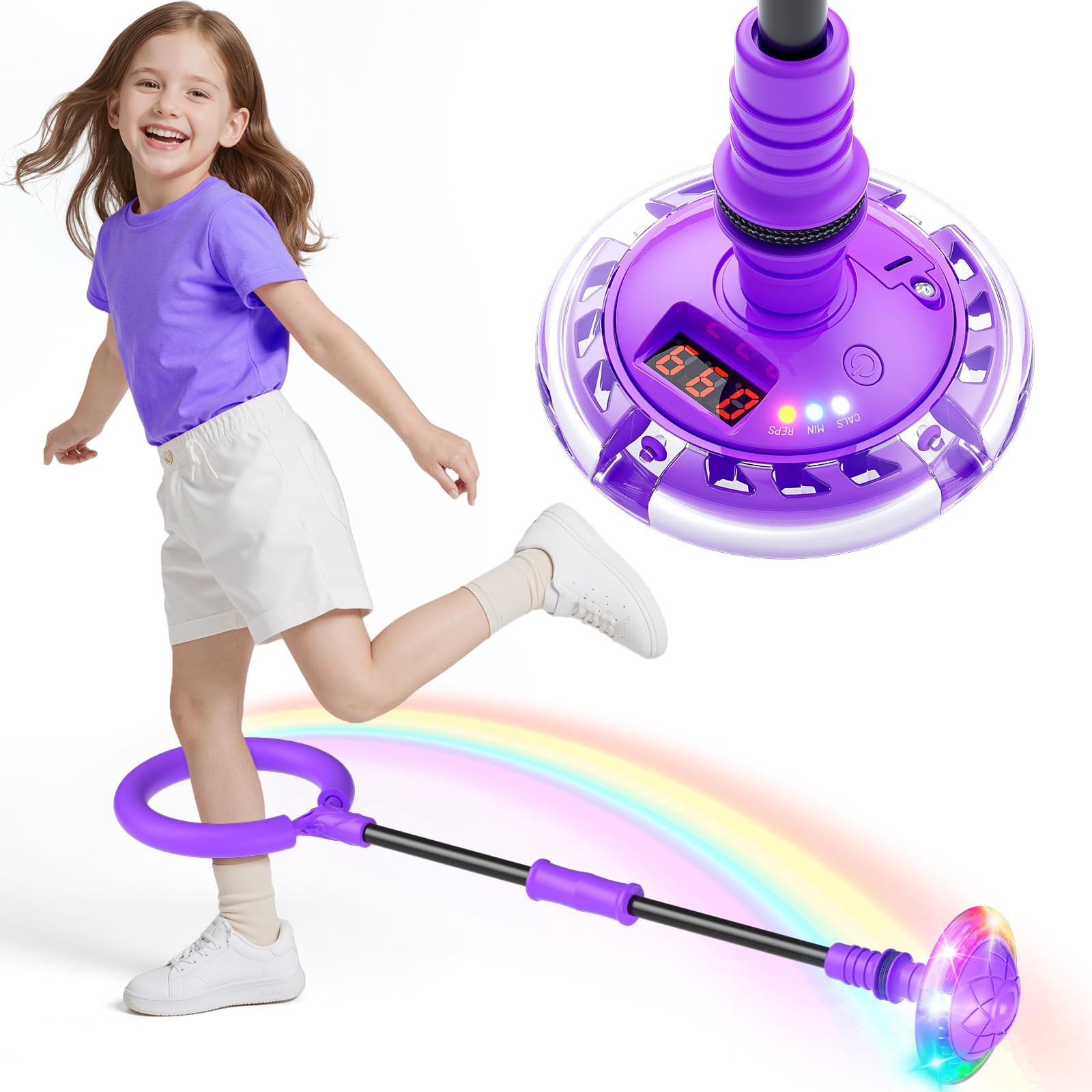 Skip Ball Toy for Girls Ages 6-10,Girl Birthday Gifts,3 Fun Modes,Flashing Li...