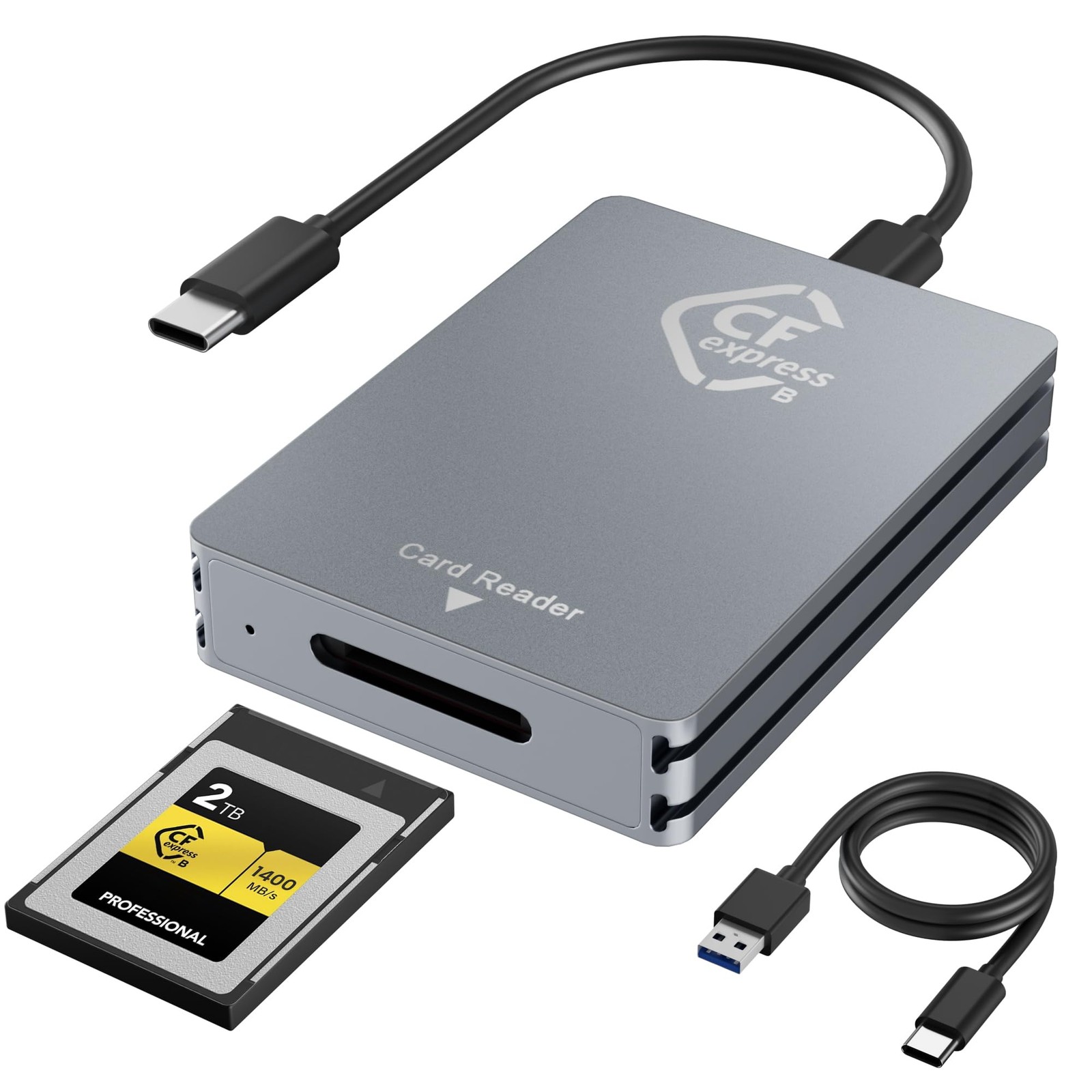 CFexpress Type B Card Reader - All-Aluminum 10Gbps USB 3.2 Gen 2, Professiona...