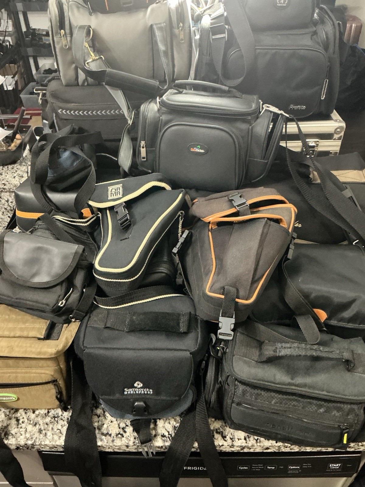 Lot Of 21 Huge Camera Bags (Different Sizes In Very Good Condition)