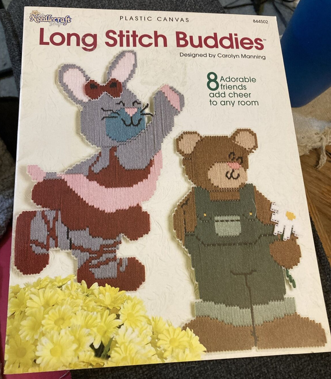 Vtg Rare Needlecraft Shop Long Stitch Buddies plastic canvas pattern 2004 bk