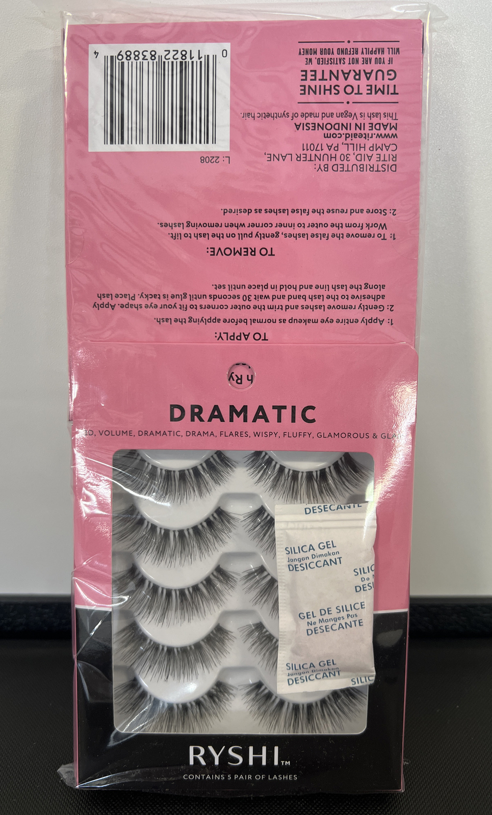 2 Pack - RYSHI Dramatic Lashes 3D Volume, 5 Pair Of Lashes