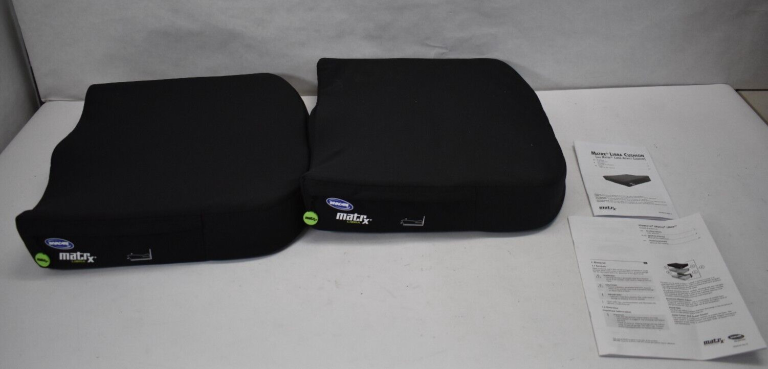 Lot of 2 Motion Concepts Matrx Libra Cushions Adjustable Black Foam TRL0040-01