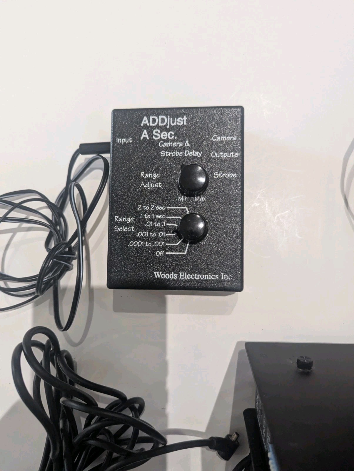 WOODS ELECTRONICS SHUTTER-BEAM & OPTIONAL WOODS ADDjust A Sec VARIABLE DELAY