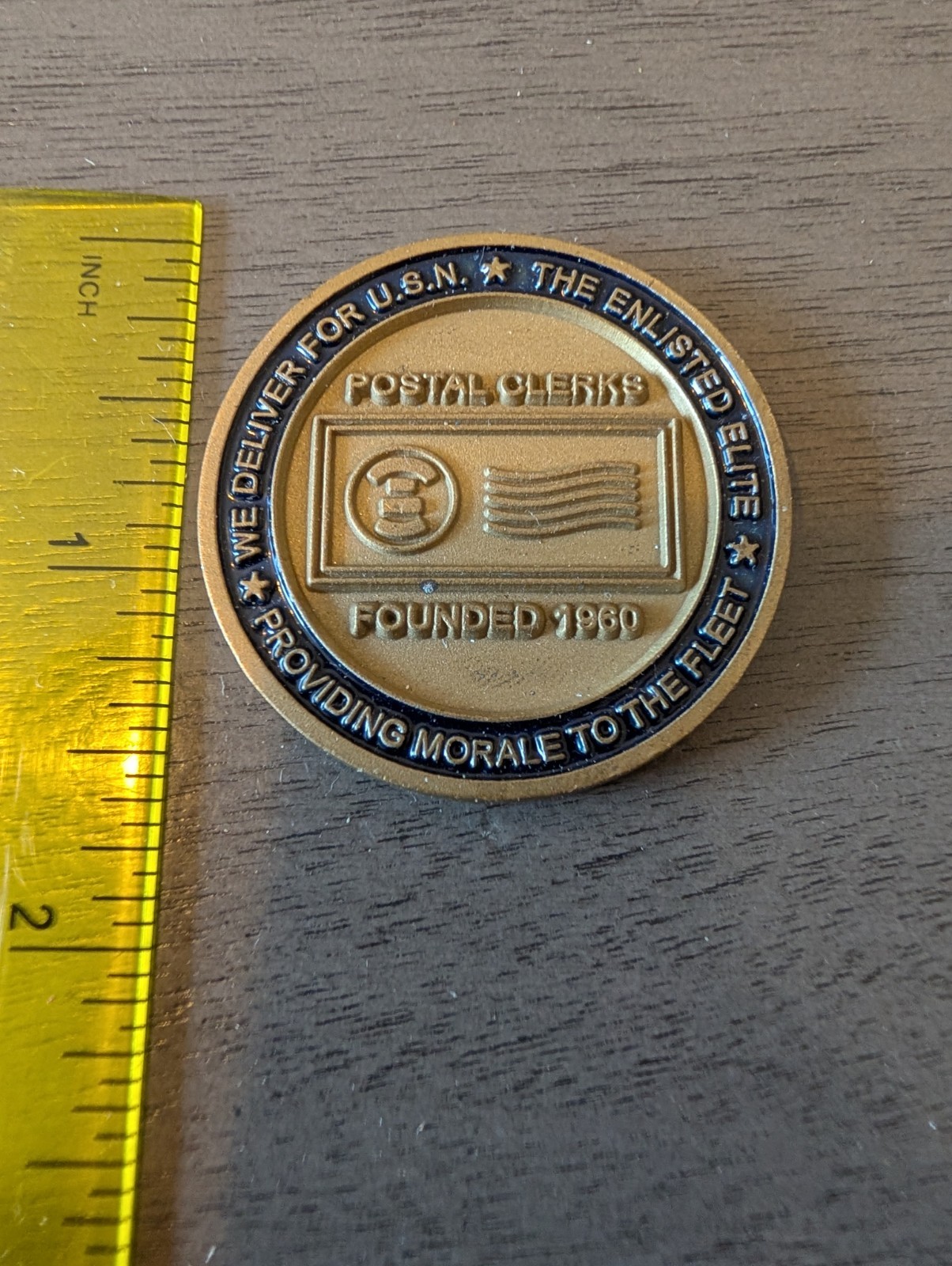 Naval Support Activities Naples Postal Division Challenge Coin