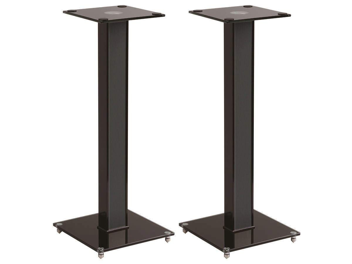 Monoprice Elements Speaker Stand - 28 Inch Pair, Cable Management, Black
