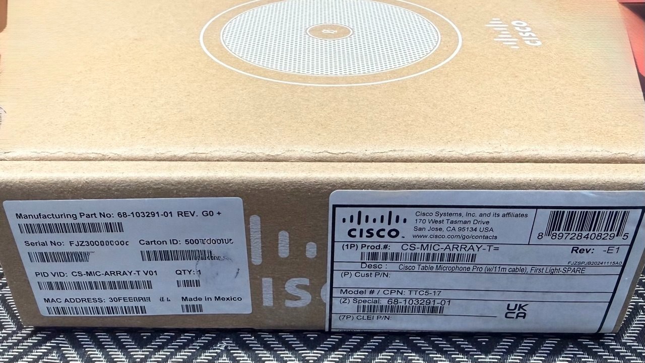 CISCO CS-MIC-ARRAY-T Table MicrophonePro Video Conferencing *First Light Color*