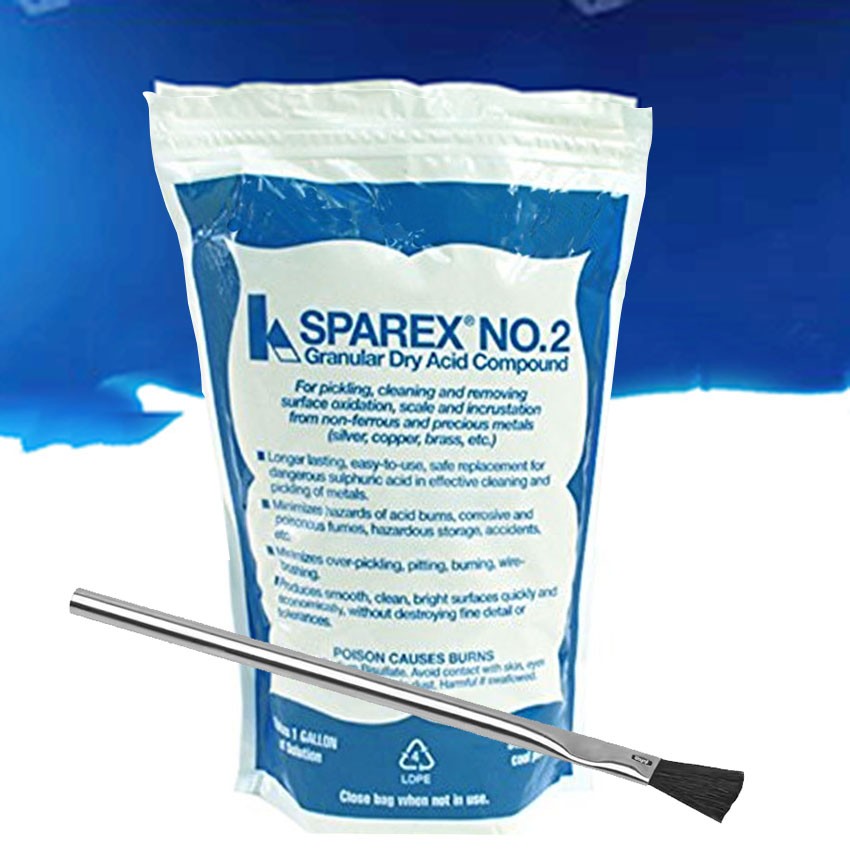 SPAREX No 2 Granular Dry Acid Compound 10 oz for Pickling With brush